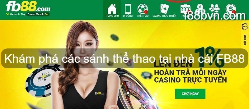 Khám phá các sảnh thể thao tại nhà cái FB88